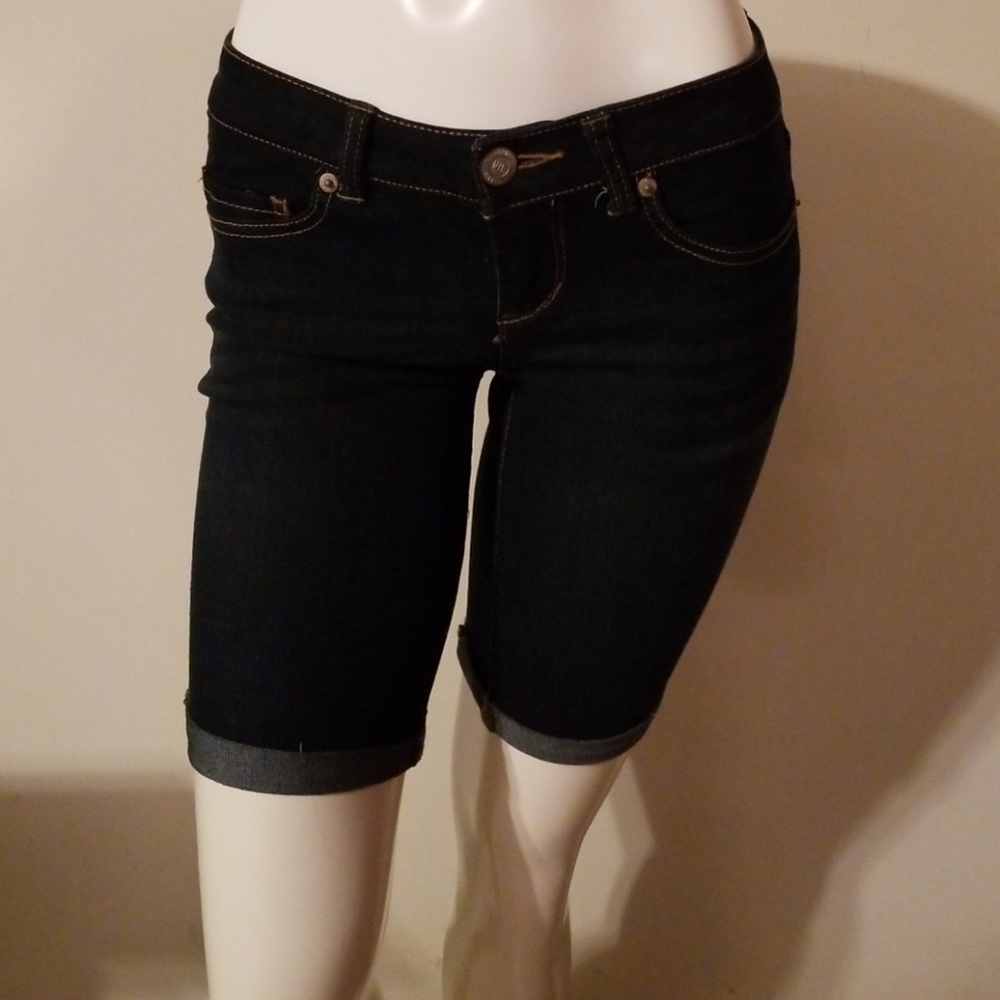 Areopostale Dark Denim Bermuda Jean Shorts Size 0